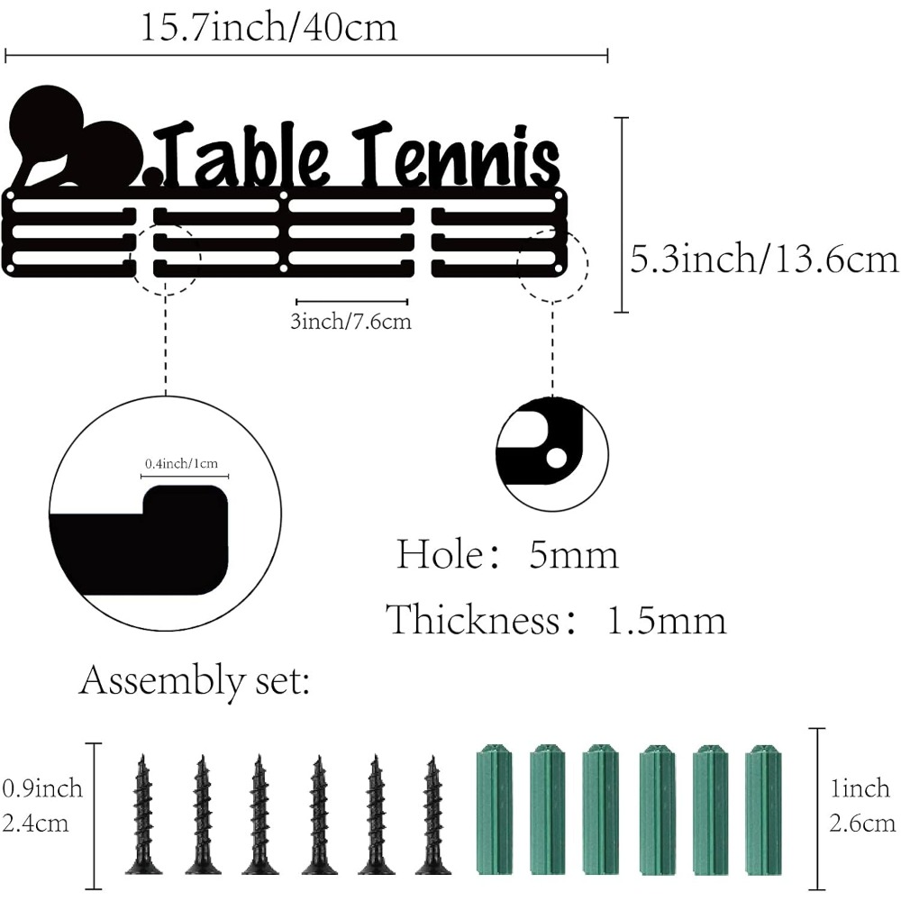 Medal Holder Sport Table Tenni - Table Tennis Dimension のレビューと価格